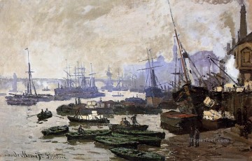 ボート Painting - ロンドン港の船 クロード・モネ